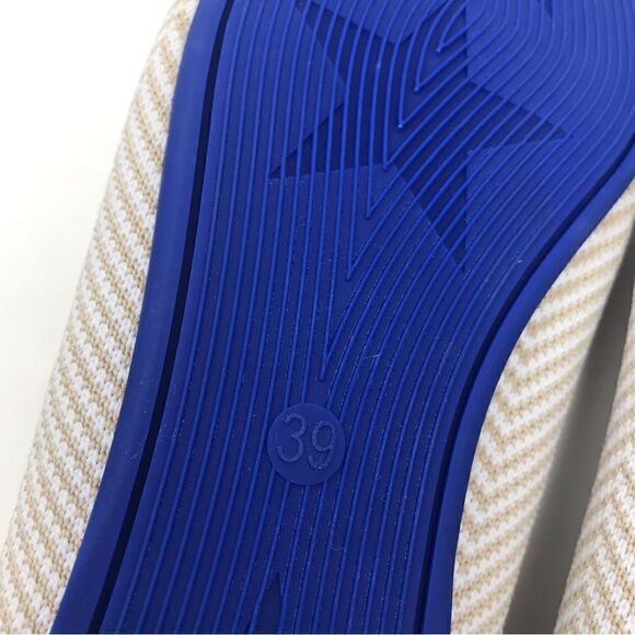 Woman by Projects Soft Knit Herringbone Cream Tan Pointed Flats - Picture 10 of 11